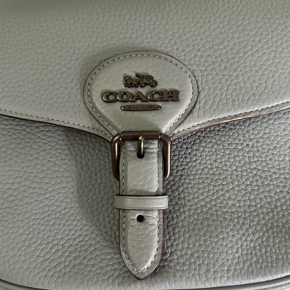 Coach Dusty Blue Leather Crossbody Convertible Bag - Picture 5 of 6